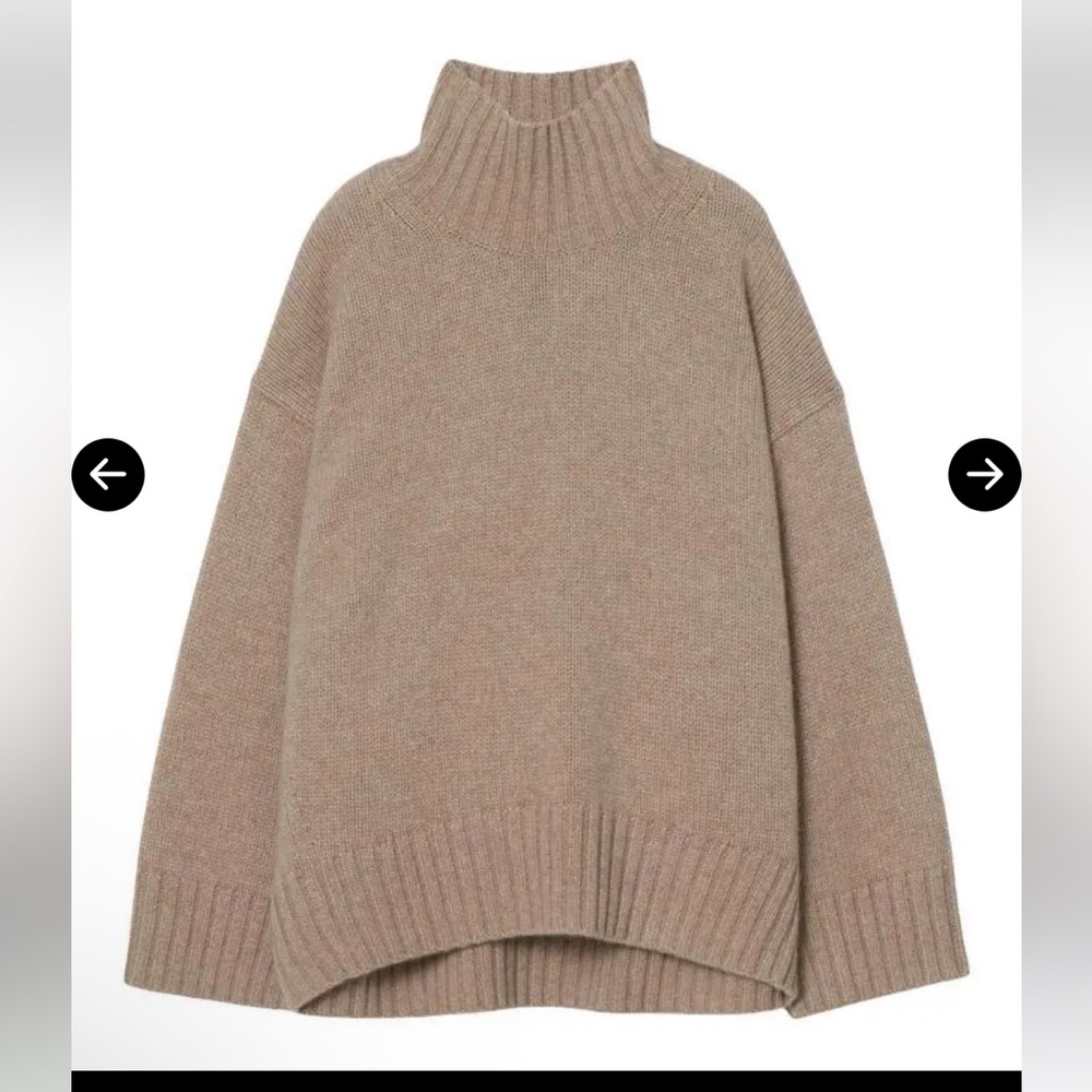 COS Beige/Taupe Turtleneck Sweater